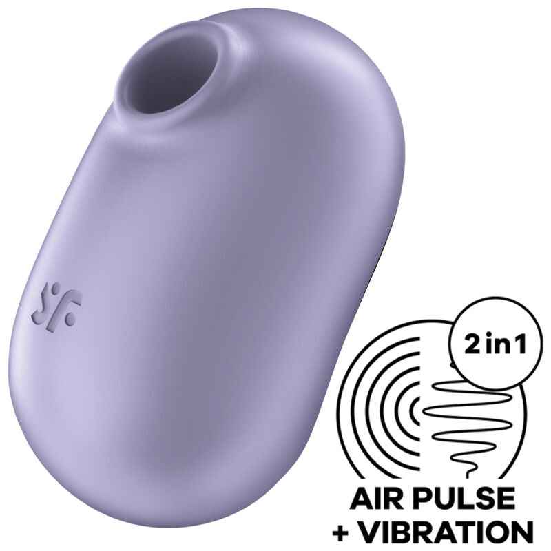SATISFYER - PRO TO GO 2 ESTIMULADOR E VIBRADOR DE PULSO DE AR DUPLO VIOLETA - VIBRA24 SEXSHOP