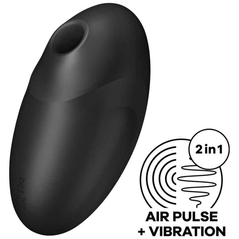 SATISFYER - ESTIMULADOR E VIBRADOR DE PULSO DE AR VULVA LOVER 3 PRETO - VIBRA24 SEXSHOP