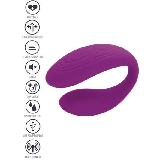 XOCOON - VIBRADOR PARA CASAIS BOUND LOVE ROXO - VIBRA24 SEXSHOP
