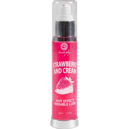 SECRETPLAY - LUBRIFICANTE 2-1 EFEITO TÉRMICO MORANGO E CREME 50 ML