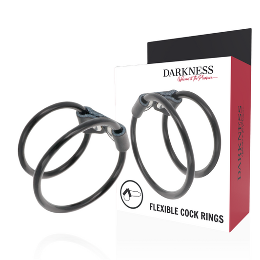DARKNESS - ANEL PARA PÊNIS DUPLO FLEXÍVEL - VIBRA24 SEXSHOP