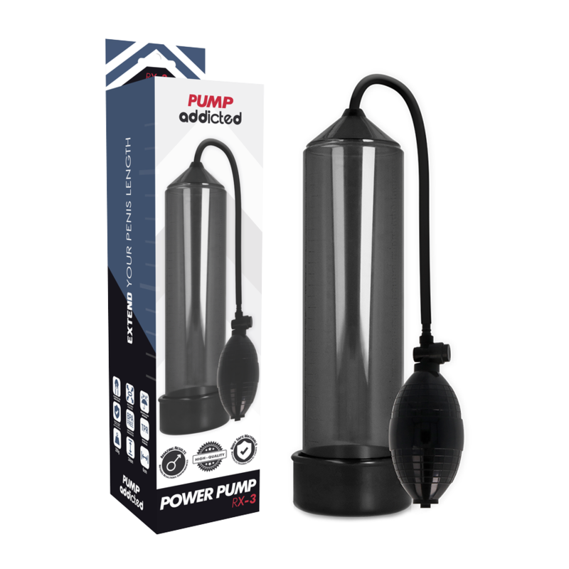 PUMP ADDICTED - RX3 PRETO - VIBRA24 SEXSHOP
