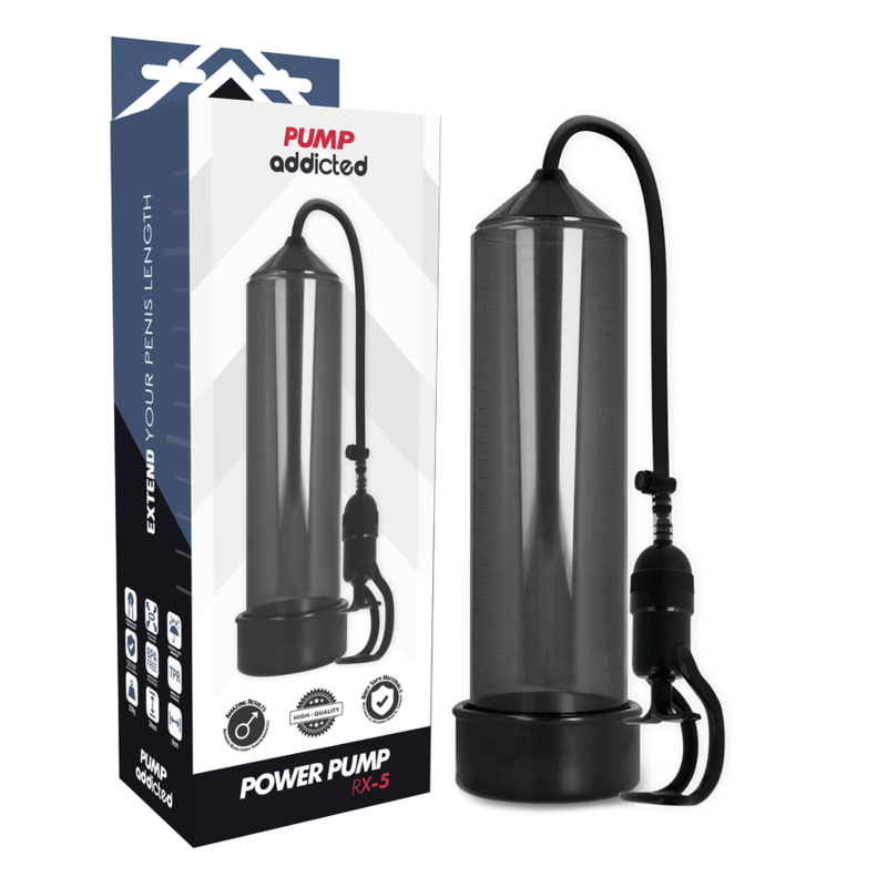 PUMP ADDICTED - RX5 PRETO - VIBRA24 SEXSHOP