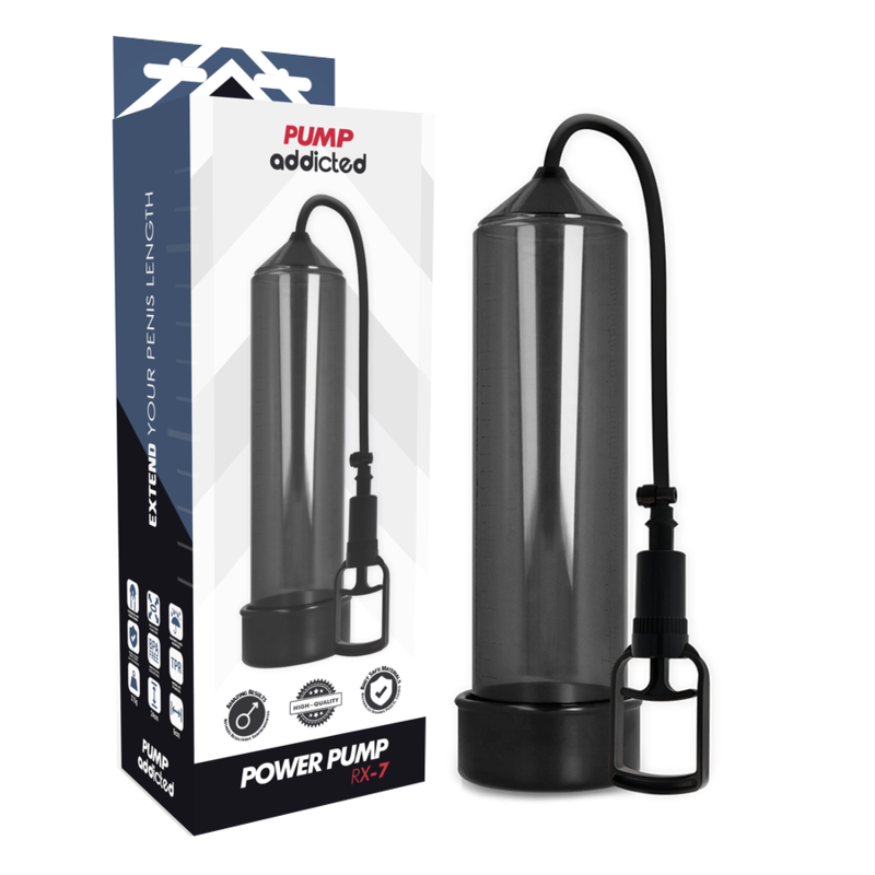 PUMP ADDICTED - RX7 PRETO - VIBRA24 SEXSHOP