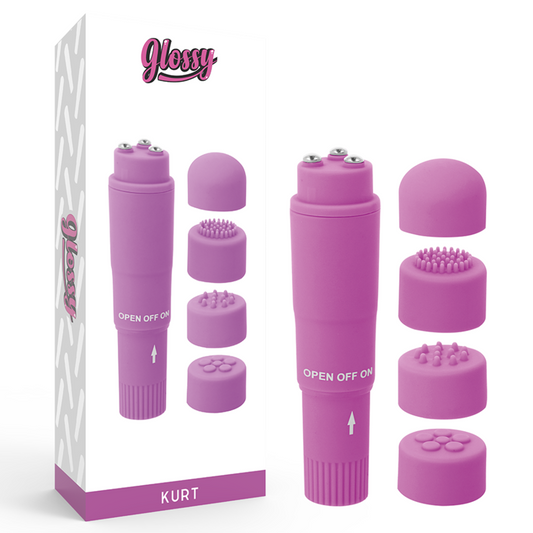 GLOSSY - MASSAGER DE BOLSO KURT ROXO - VIBRA24 SEXSHOP