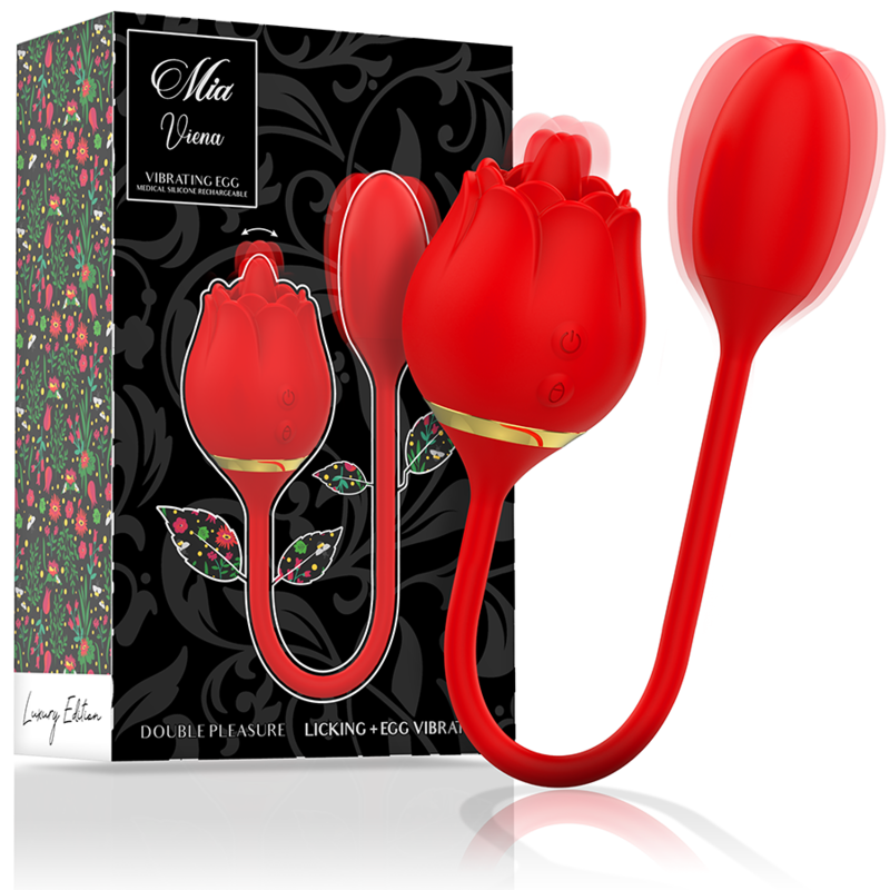 MIA - VIENNA DUPLO PRAZER LAMBENDO + OVO VIBRANTE - VIBRA24 SEXSHOP