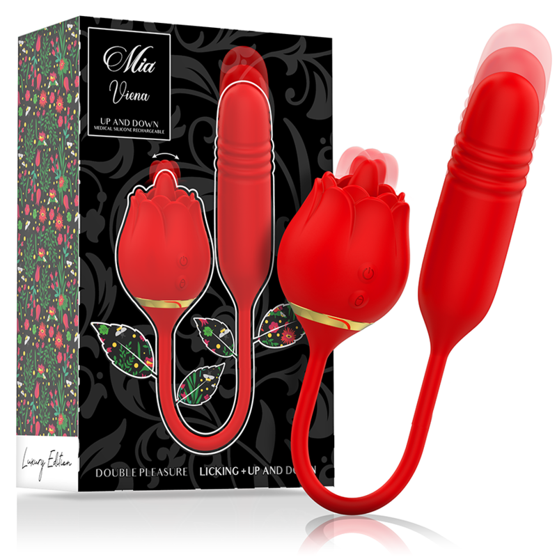 MIA - VIENNA DUPLO PRAZER LICKING + PARA CIMA E PARA BAIXO - VIBRA24 SEXSHOP