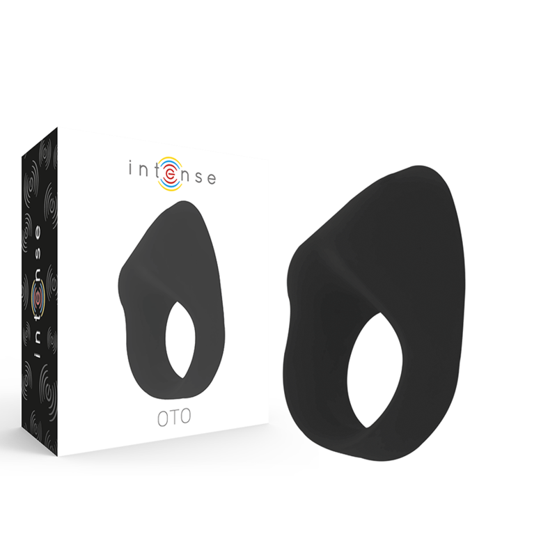 INTENSE - ANEL VIBRADOR RECARREGVEL OTO PRETO - VIBRA24 SEXSHOP