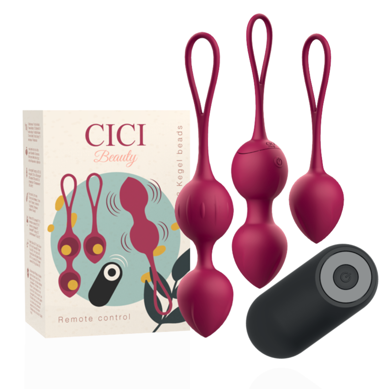 CICI BEAUTY - CONTROLE REMOTO PREMIUM SILICONE 3 VIBRANTES KEGEL BEADS - VIBRA24 SEXSHOP