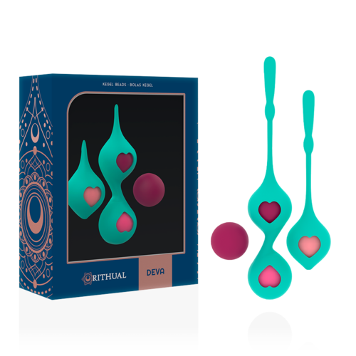 RITHUAL - Conjunto de Treinamento Pélvico Deva Aqua Green para Saúde Íntima - VIBRA24 SEXSHOP
