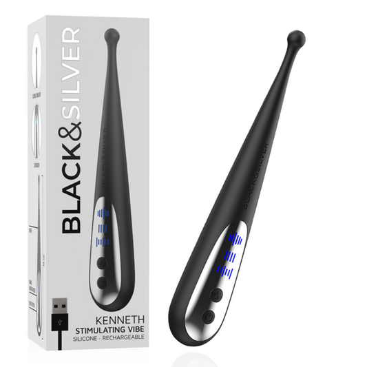 BLACK&SILVER - VIBE ESTIMULANTE KENNETH - VIBRA24 SEXSHOP