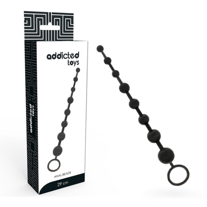 ADDICTED TOYS - Contas Anais Pretas 29 cm para Prazer Aumentado