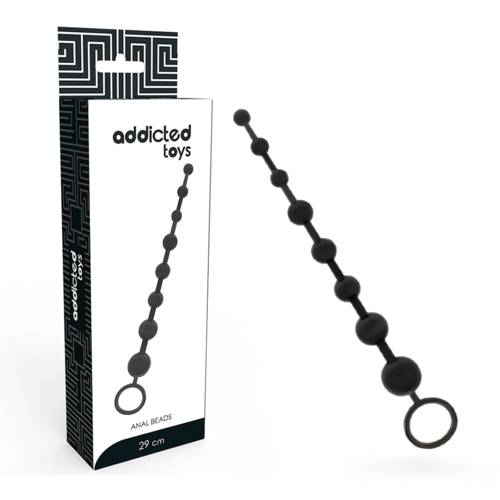 ADDICTED TOYS - Contas Anais Pretas 29 cm para Prazer Aumentado