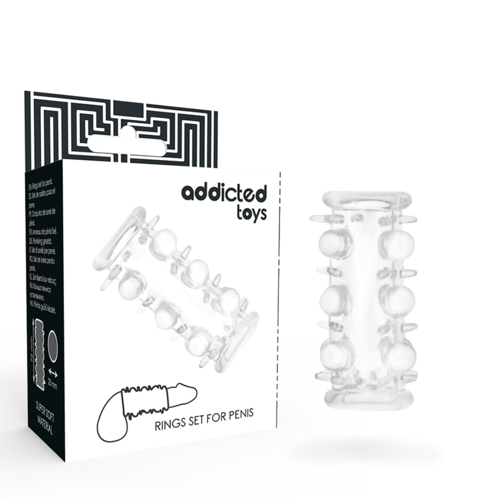ADDICTED TOYS - PÉNIS MANGA TRANSPARENTE para Intensa Sensação e Prazer Máximo - VIBRA24 SEXSHOP