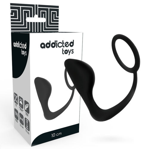 ADDICTED TOYS - Plug Anal com Anel de Pénis para Prazer Inigualável e Conforto Extra - VIBRA24 SEXSHOP