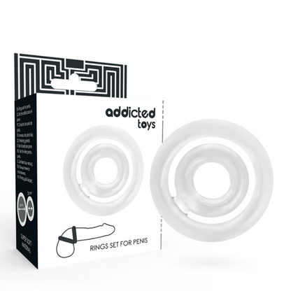 ADDICTED TOYS - POTENZ: Anel Peniano Transparente para Intensificar o Prazer - VIBRA24 SEXSHOP