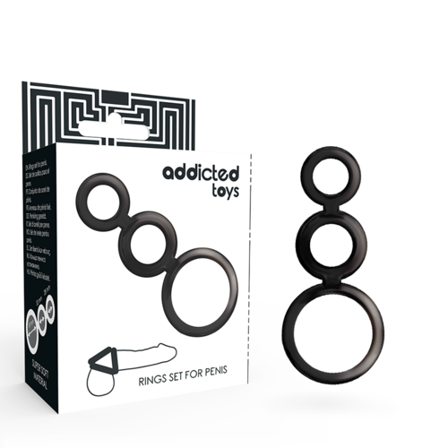 ADDICTED TOYS - Anel para Pénis - Conjunto de Anéis Penianos - VIBRA24 SEXSHOP