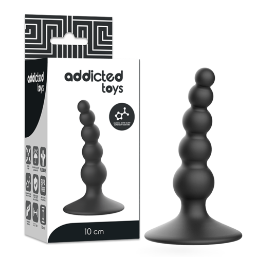 ADDICTED TOYS - Plug Anal 10 cm Preto para Prazer Inigualável