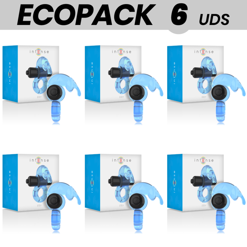 ECOPACK 6 UNIDADES - INTENSE ANEL VIBRADOR - FRY AZUL - VIBRA24 SEXSHOP