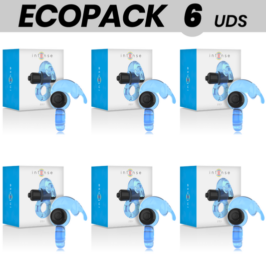 ECOPACK 6 UNIDADES - INTENSE ANEL VIBRADOR - FRY AZUL - VIBRA24 SEXSHOP