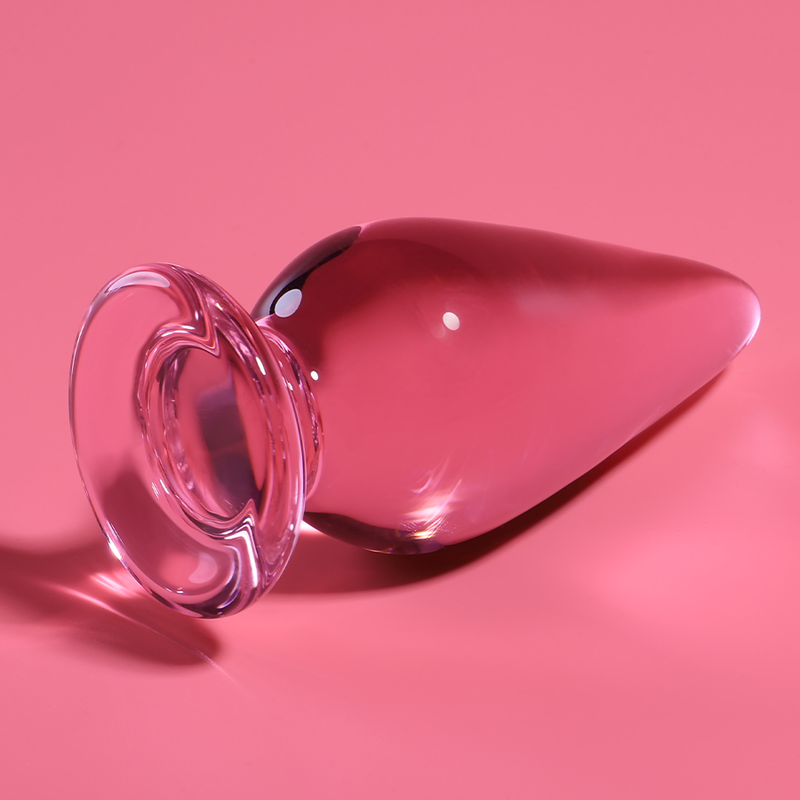 NEBULA SERIES BY IBIZA - MODELO 4 ANAL PLUG VIDRO BOROSILICADO ROSA 11 CM -O- 5 CM - VIBRA24 SEXSHOP