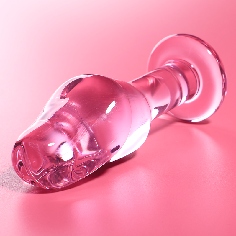 NEBULA SERIES BY IBIZA - MODELO 6 PLUG ANAL VIDRO BOROSILICADO ROSA 12.5 CM -O- 4 CM - VIBRA24 SEXSHOP