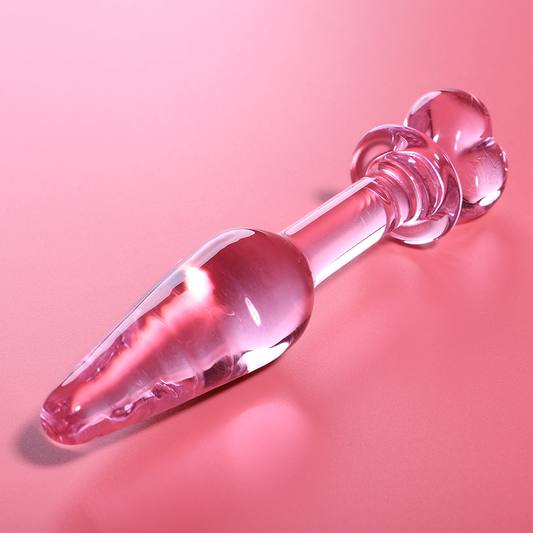 NEBULA SERIES BY IBIZA - MODELO 7 ANAL PLUG VIDRO BOROSILICADO ROSA 13.5 CM -O- 3 CM - VIBRA24 SEXSHOP