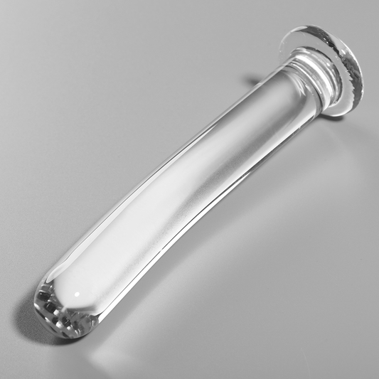 NEBULA SERIES BY IBIZA - MODELO 8 DILDO VIDRO BOROSILICADO TRANSPARENTE 14.5 CM -O- 2 CM - VIBRA24 SEXSHOP