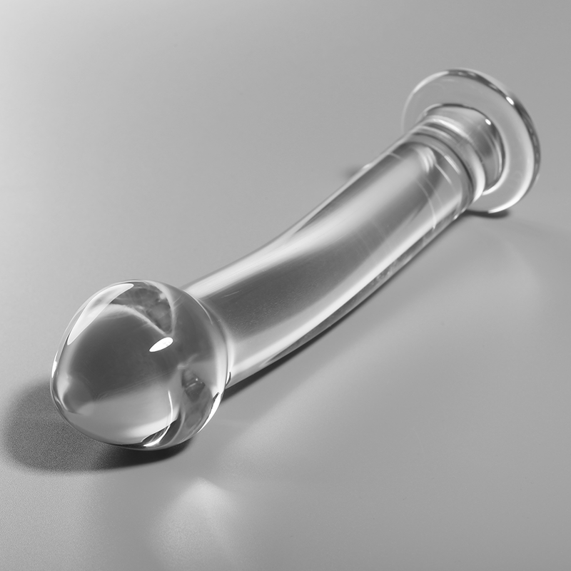 NEBULA SERIES BY IBIZA - MODELO 11 DILDO VIDRO BOROSILICADO TRANSPARENTE 16 CM -O- 3 CM - VIBRA24 SEXSHOP