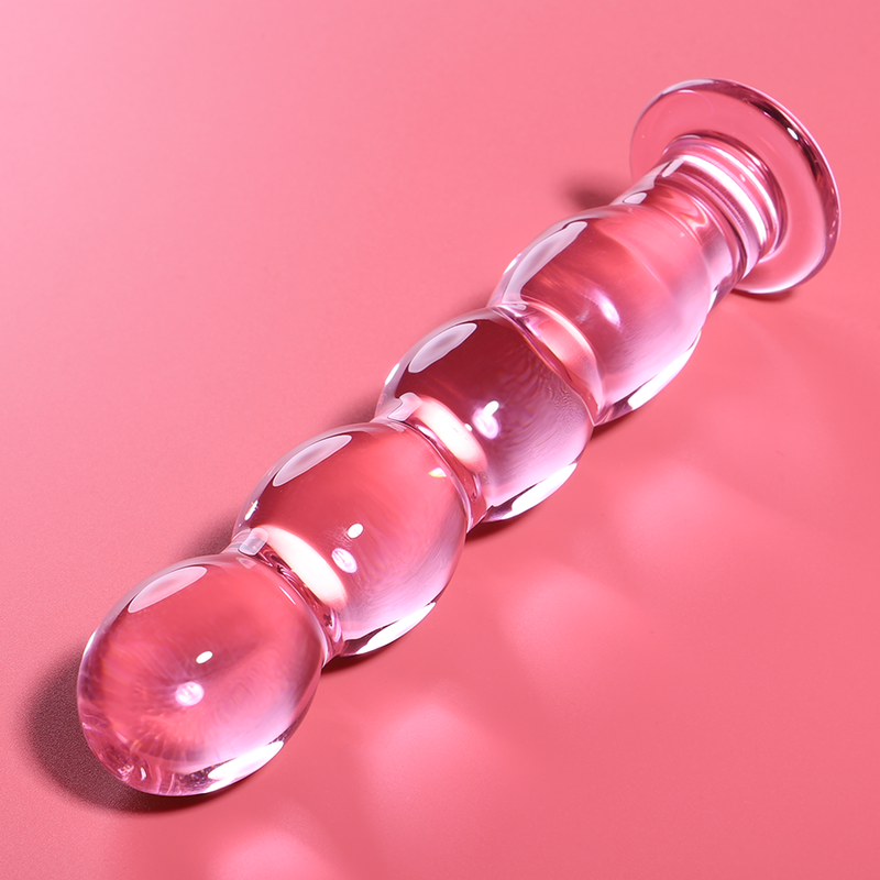 NEBULA SERIES BY IBIZA - MODELO 10 DILDO VIDRO BOROSILICADO ROSA 16.5 CM -O- 3.5 CM - VIBRA24 SEXSHOP