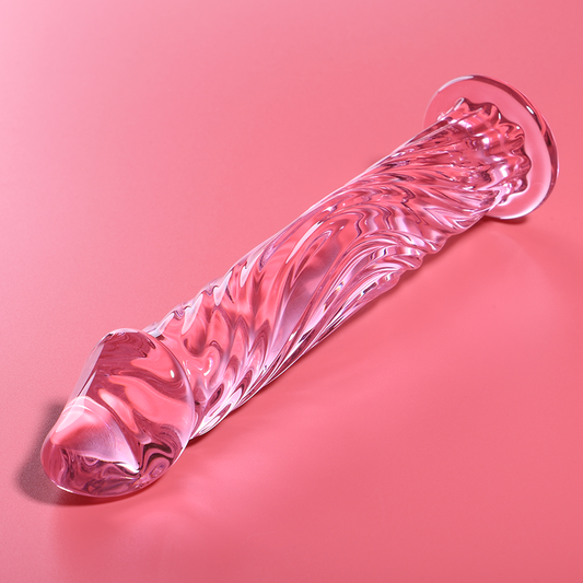 NEBULA SERIES BY IBIZA - MODELO 12 DILDO VIDRO BOROSILICADO ROSA 17 CM -O- 3.5 CM - VIBRA24 SEXSHOP