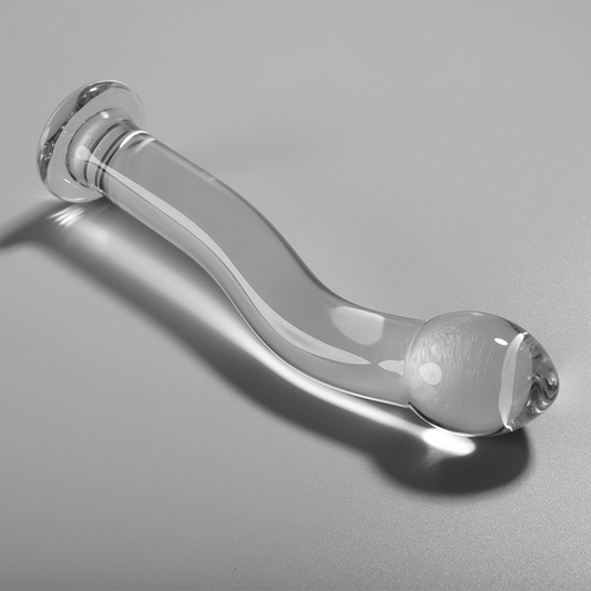 SÉRIE NEBULA BY IBIZA - MODELO 18 DILDO VIDRO BOROSILICADO TRANSPARENTE 18.5 CM -O- 3.5 CM - VIBRA24 SEXSHOP