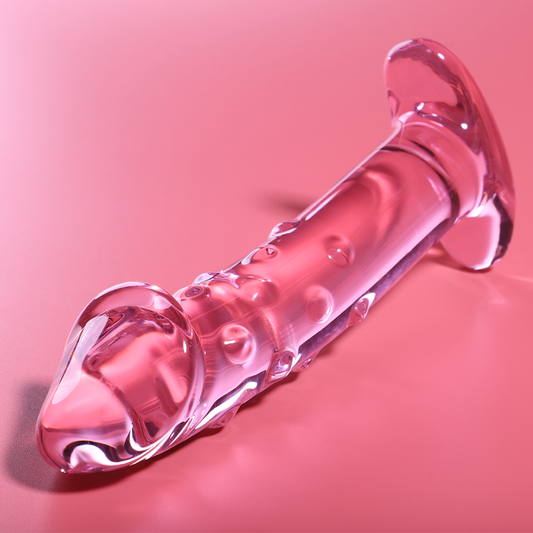 NEBULA SERIES BY IBIZA - MODELO 19 DILDO VIDRO BOROSILICADO ROSA 18.5 CM -O- 4 CM - VIBRA24 SEXSHOP