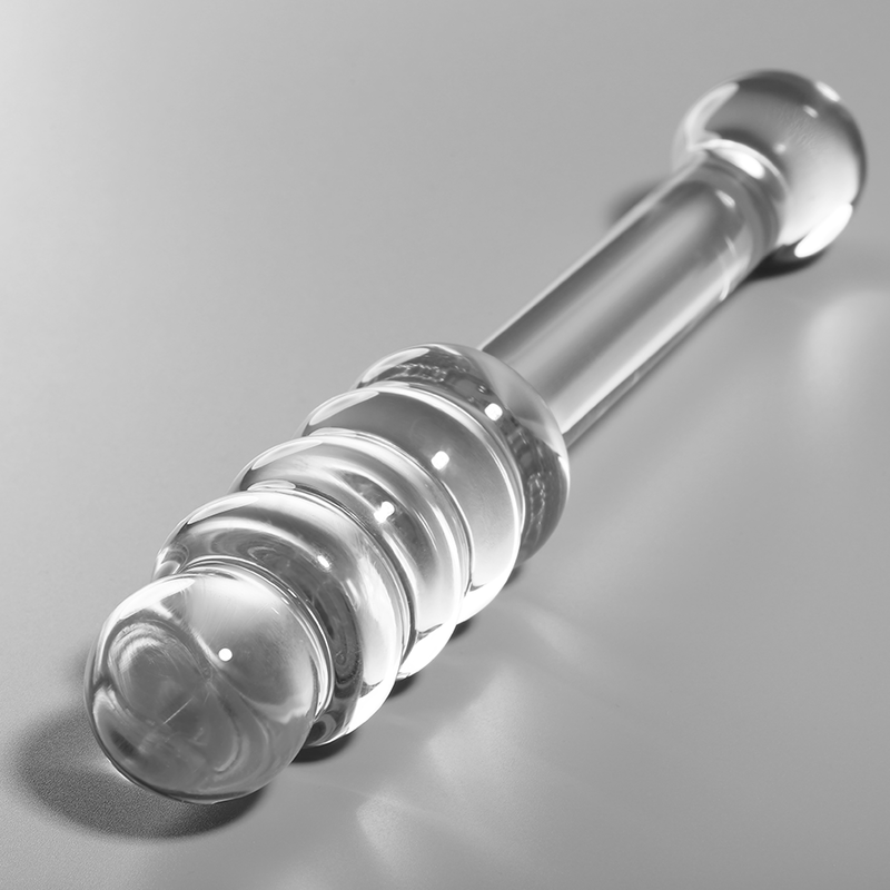 NEBULA SERIES BY IBIZA - MODELO 20 DILDO VIDRO BOROSILICADO TRANSPARENTE 20.5 CM -O- 3 CM - VIBRA24 SEXSHOP
