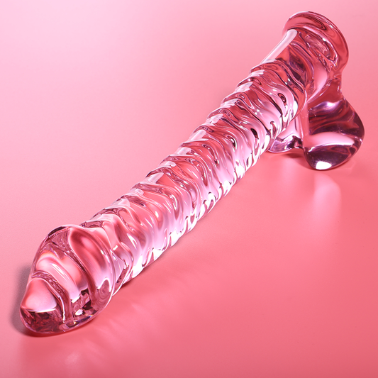 NEBULA SERIES BY IBIZA - MODELO 23 DILDO VIDRO BOROSILICADO ROSA 21.5 CM -O- 4 CM - VIBRA24 SEXSHOP