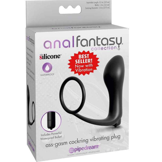 ANAL FANTASY ELITE COLLECTION - PLUG VIBRADOR DE ANAL COCKRING ASS-GASM - VIBRA24 SEXSHOP