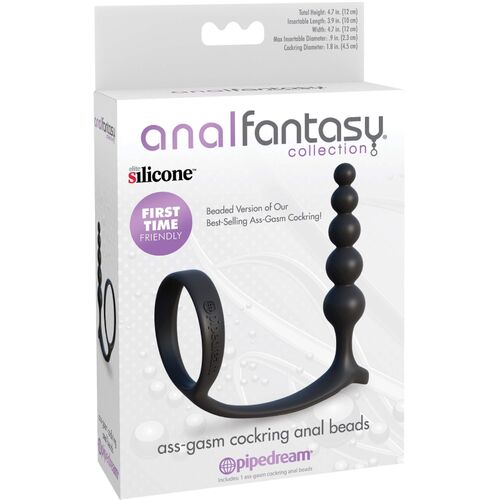 ANEL DE LUXO PARA PRAZER ANAL - ANAL FANTASY ELITE COLLECTION COM BOLAS ANAL E COCKRING ASS-GASM - VIBRA24 SEXSHOP