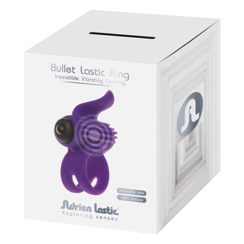 Anel Vibrador Violeta Adrien Lastic - Bullet com Estímulo Poderoso - VIBRA24 SEXSHOP
