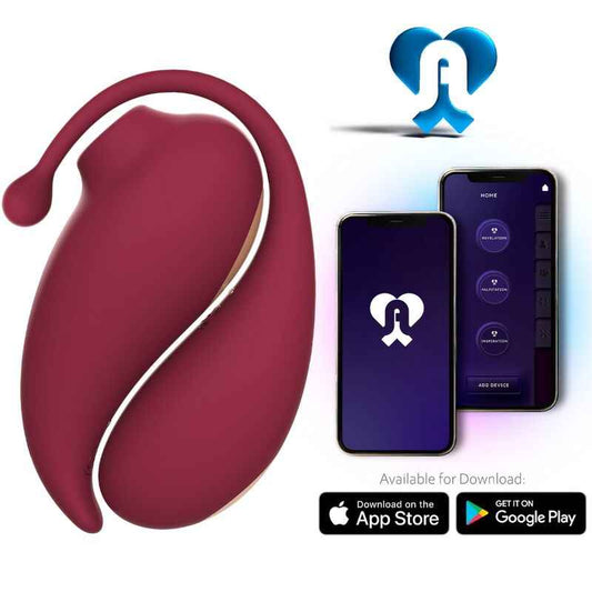 ADRIEN LASTIC - SUCKER DE CLITÓRIS DE INSPIRAÇÃO + OVO VIBRATÓRIO VERMELHO - APLICATIVO GRATUITO