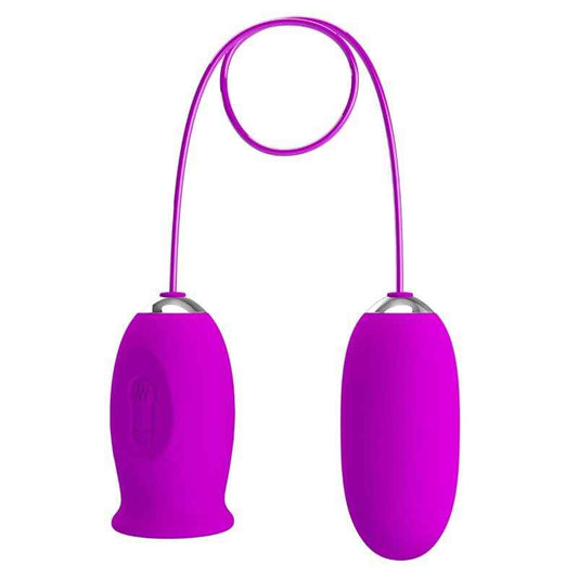 PRETTY LOVE - VIBRADOR RECARREGVEL DAISY DUAL EGG ROXO - VIBRA24 SEXSHOP