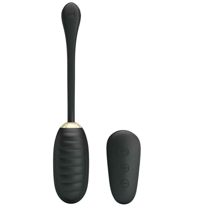 PRETTY LOVE - DOREEN LUXURY RECARREGÁVEL VIBRADOR OVO PRETO CONTROLE REMOTO - VIBRA24 SEXSHOP
