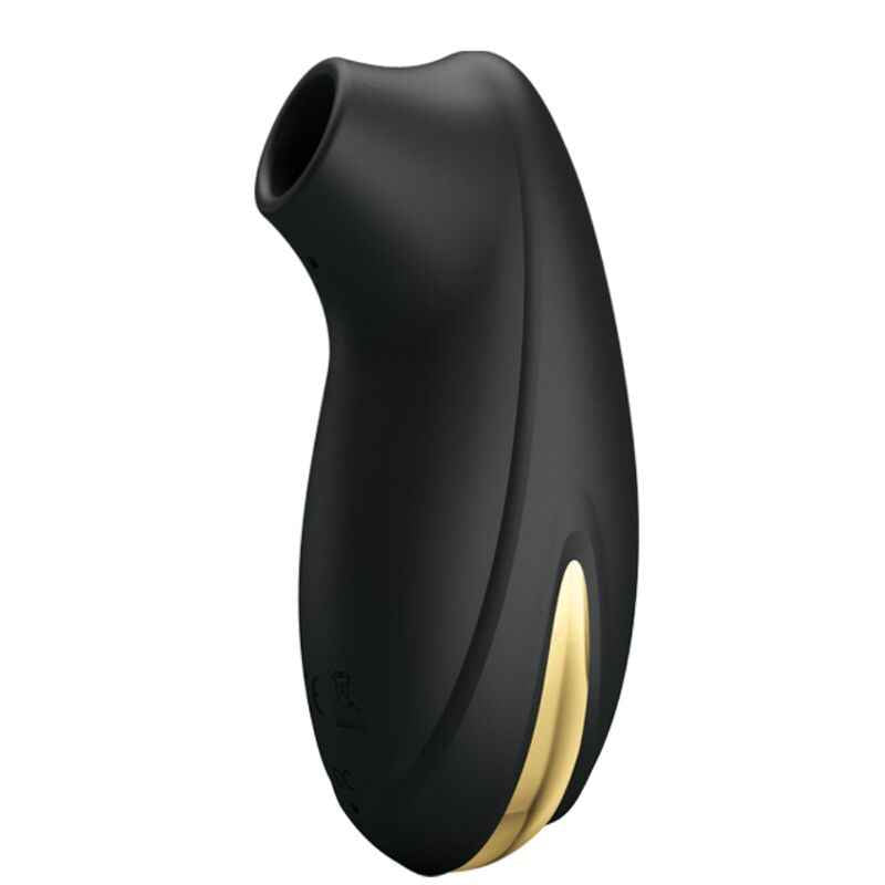 PRETTY LOVE - MASSAGEADOR DE SUCÇÃO RECARREGÁVEL DE LUXO PRETO - VIBRA24 SEXSHOP