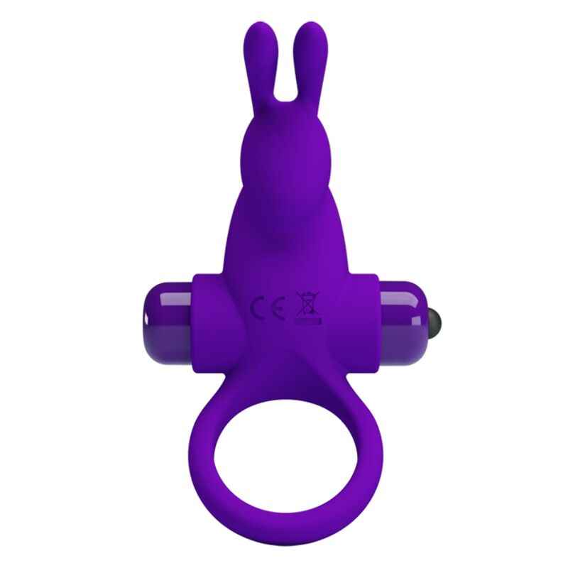 PRETTY LOVE - ANEL VIBRADOR I COELHO PARA PÊNIS ROXO - VIBRA24 SEXSHOP