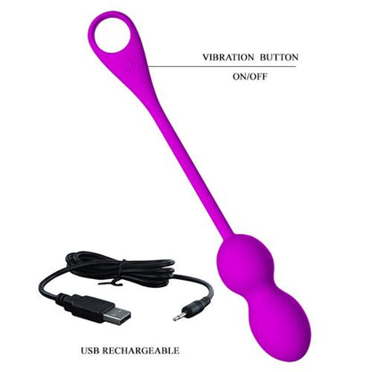 PRETTY LOVE - Bolas Vibratórias Recarregáveis Elvira Roxo para Prazer Intensificado - VIBRA24 SEXSHOP