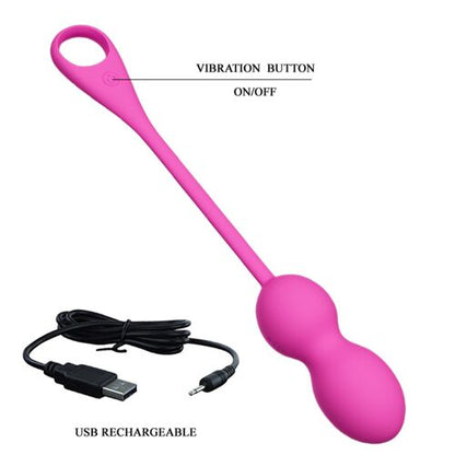 Bolas Vibradoras Recarregáveis Pretty Love Elvira Rosa - Prazer e Estilo - VIBRA24 SEXSHOP