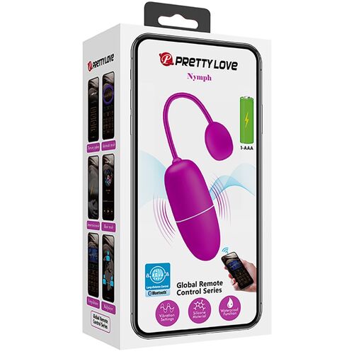 Ovo Vibratório Controlado por APP - Prazer Inigualável com Pretty Love Ninfa Roxo - VIBRA24 SEXSHOP