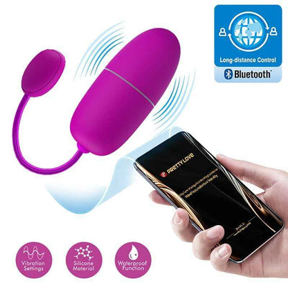 Ovo Vibratório Controlado por APP - Prazer Inigualável com Pretty Love Ninfa Roxo - VIBRA24 SEXSHOP