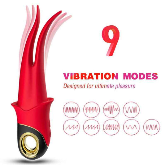 ARMONY - SHADOW VIBRADOR DUPLA CABEÇA PROVOCANDO VERMELHO - VIBRA24 SEXSHOP