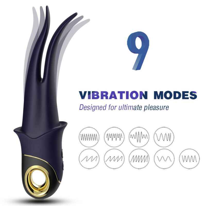 ARMONY - SHADOW VIBRADOR DUPLA CABEÇA PROVOCANDO AZUL - VIBRA24 SEXSHOP