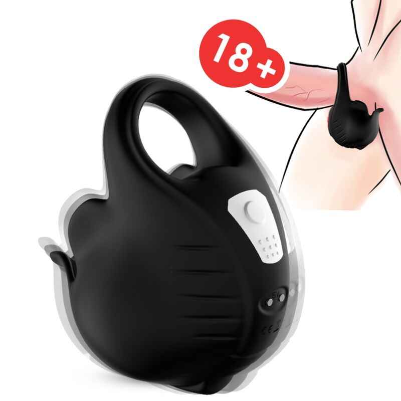 ARMONY - ANEL VIBRADOR DE COPING PRETO - VIBRA24 SEXSHOP